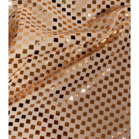 Lycra COPPER CHEQUERS CHAMPAGNE